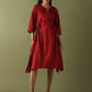 Handkerchief Dress - Maroon