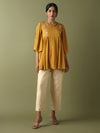 Embroidered Tunic - Mustard