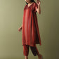 Kaftan Pants Set - Brown & Magenta Ombre