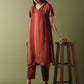 Kaftan Pants Set - Brown & Magenta Ombre