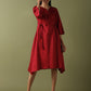 Handkerchief Dress - Maroon