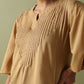 Pin Tucks Tunic - Beige