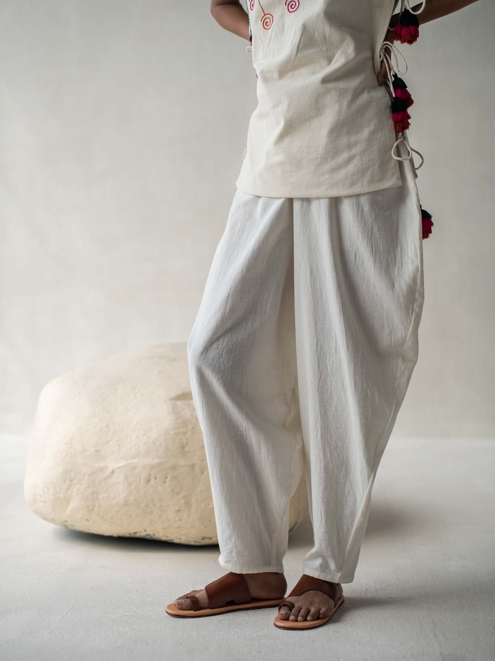 Dhoti Pants - Off White thumbnail 3