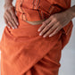 High Waisted Overlap Skirt