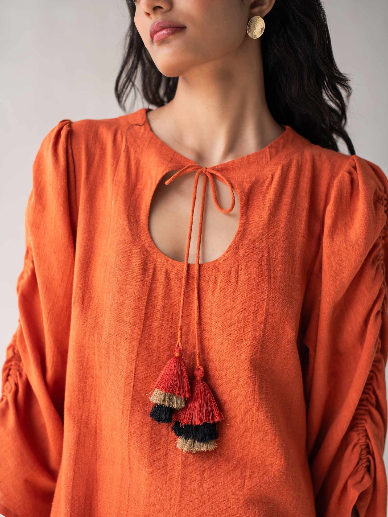 Aline Dress with Puffed Sleeves thumbnail 3