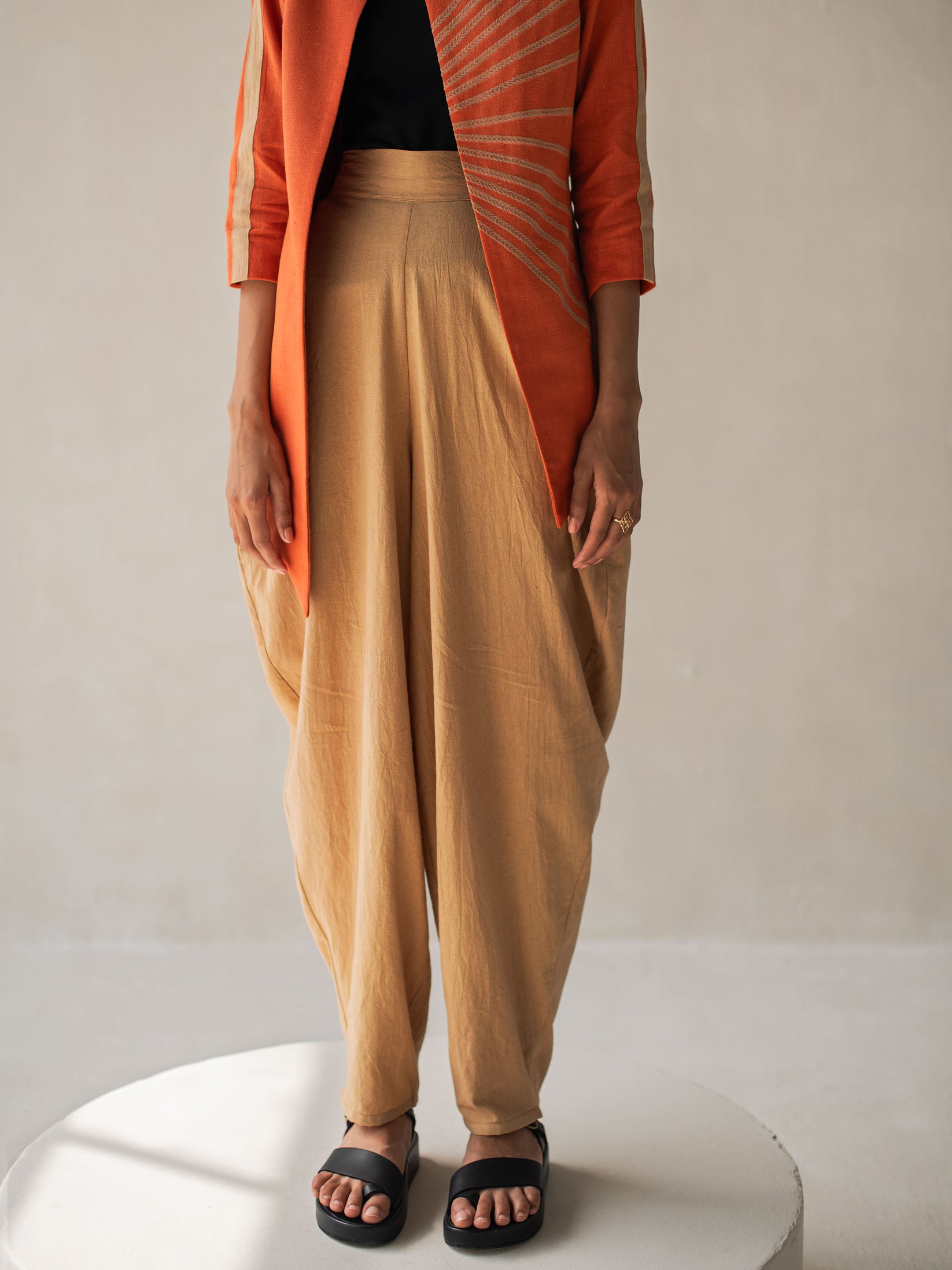 Dhoti Pants - Dark Beige thumbnail 3