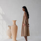 Flared Gathered Dress