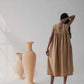 Flared Gathered Dress