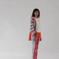 Scalloped Straight Pants - Multicolored