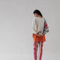 Scalloped Straight Pants - Multicolored